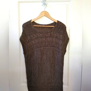 🩷Denver Hayes Light Brown Knit Sweater Vest ~ Size L